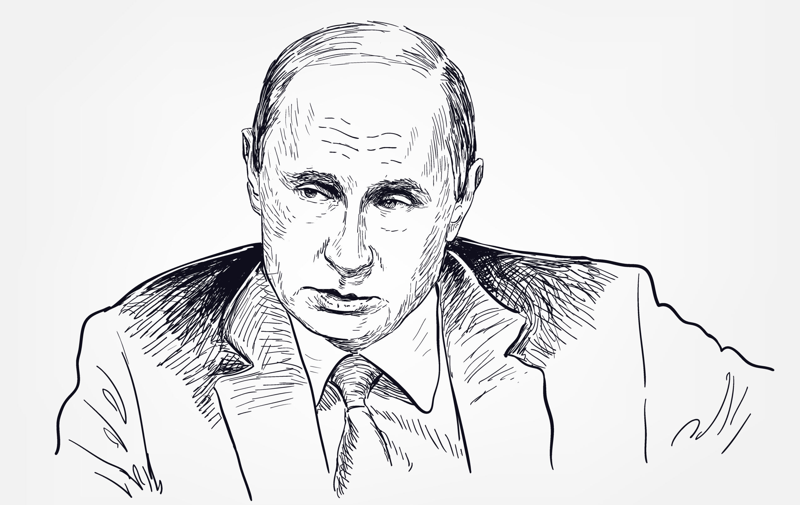 Putin,Vladimir,Vector,Sketch,Illustration,Portrait