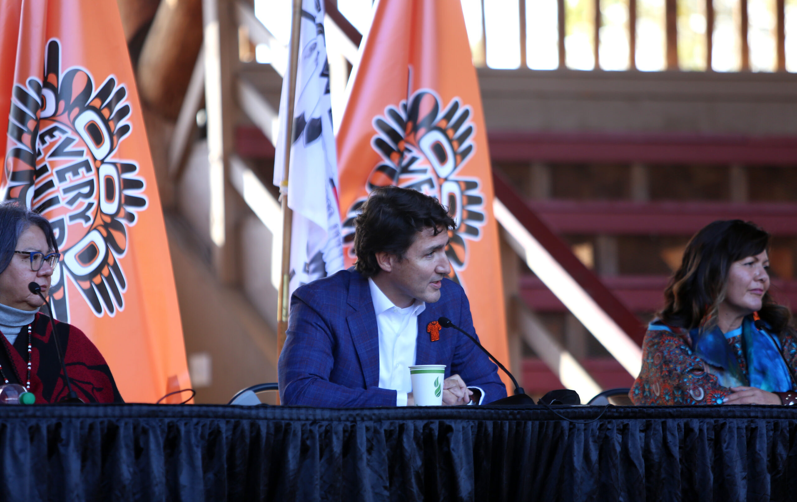 Canada Prime Minister Justin Trudeau met indigenous leaders