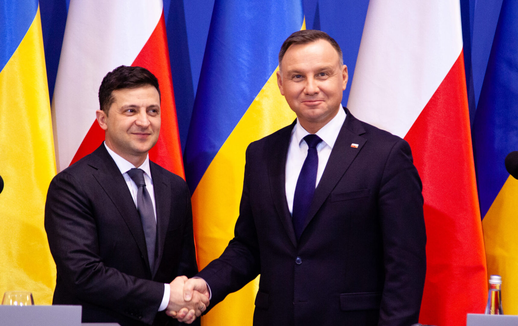 Oswiecim,,Poland,-,January,27,,2020:,Handshake,Of,Polish,President