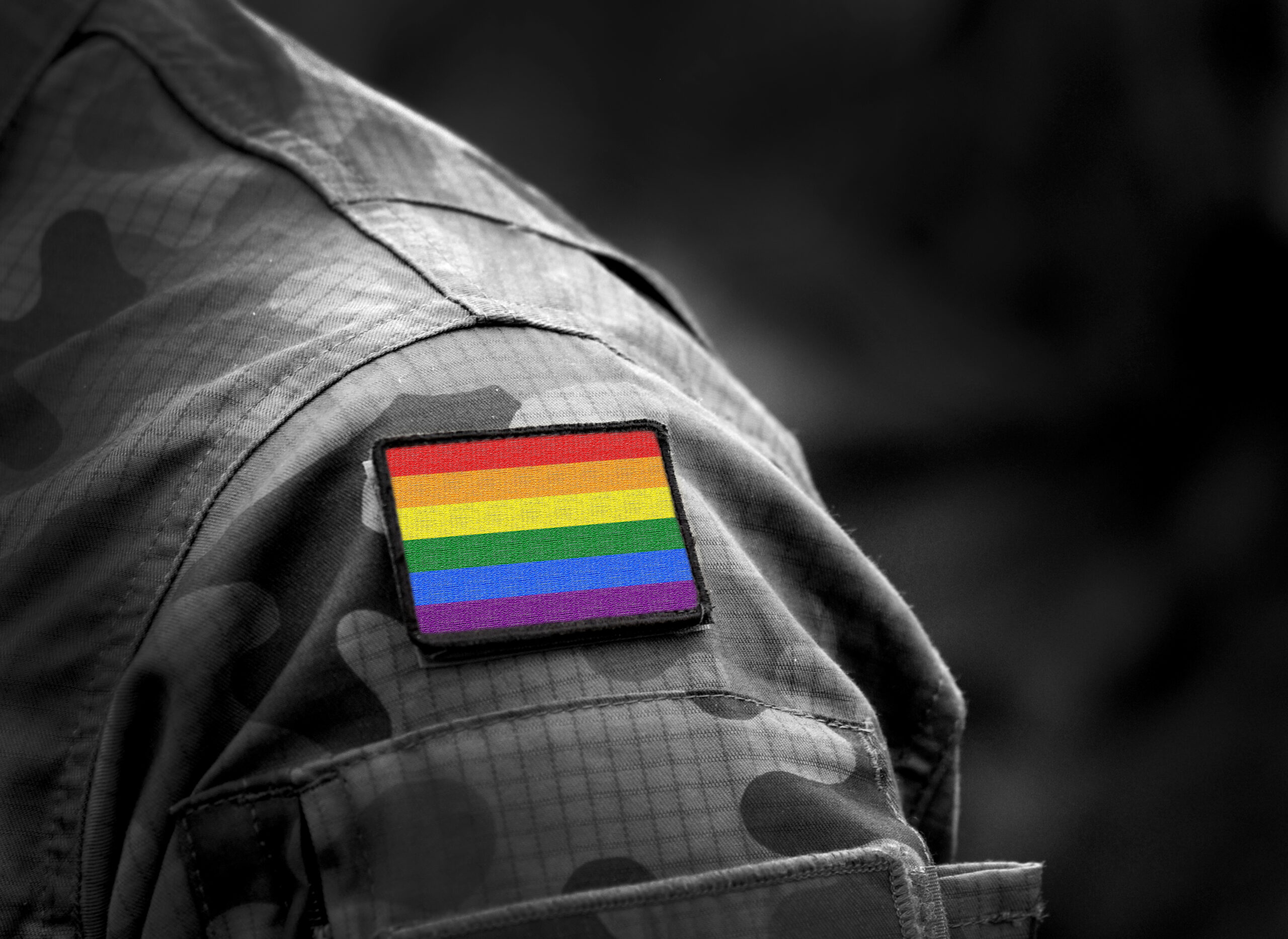 Rainbow,Flag,(lgbt,Movement),On,Military,Uniform.,Integration,Of,Homosexuals