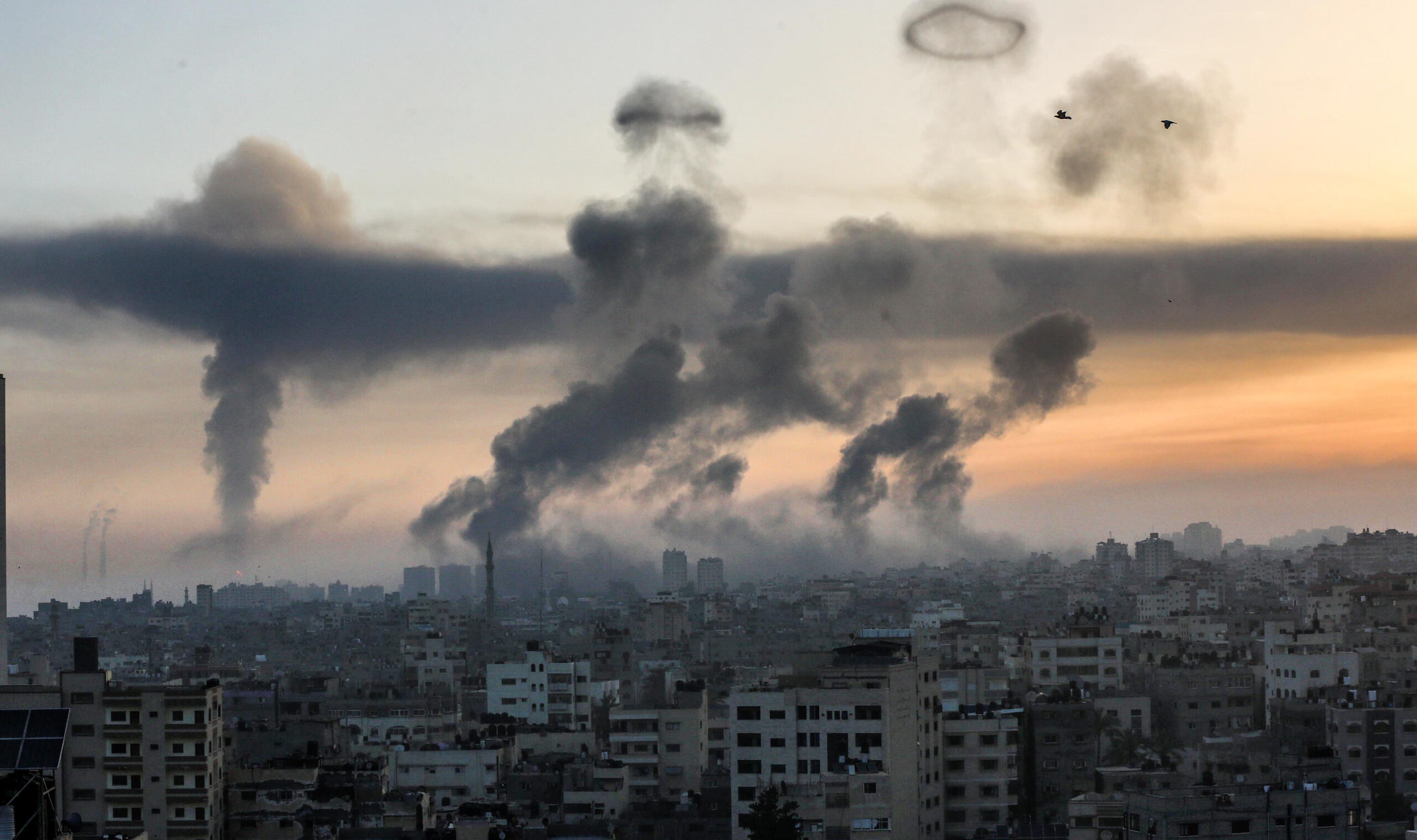 Israeli,Air,Strikes,On,Residential,Buildings,And,Towers,In,Gaza