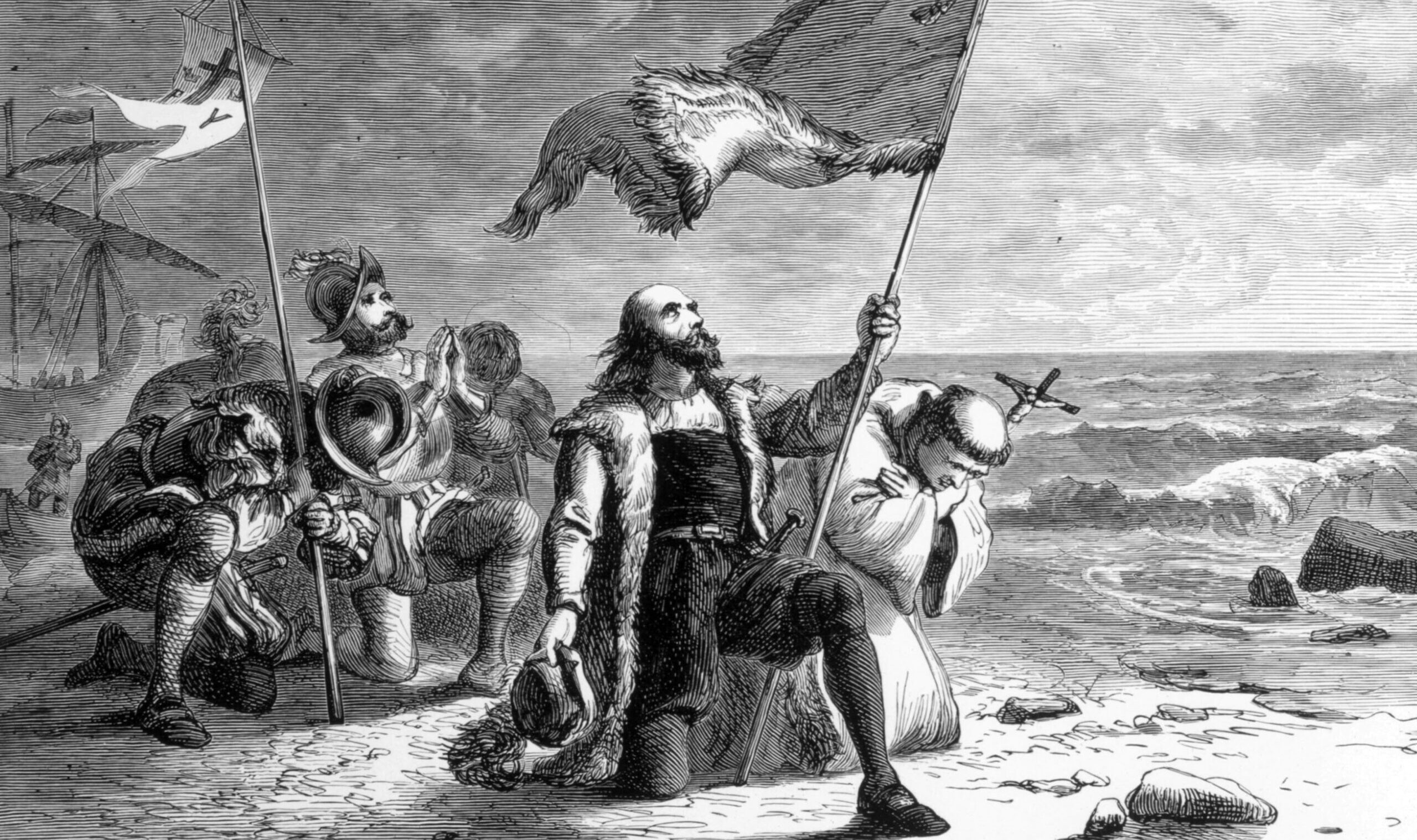 Christopher,Columbus,Landing,In,The,New,World,,1492
