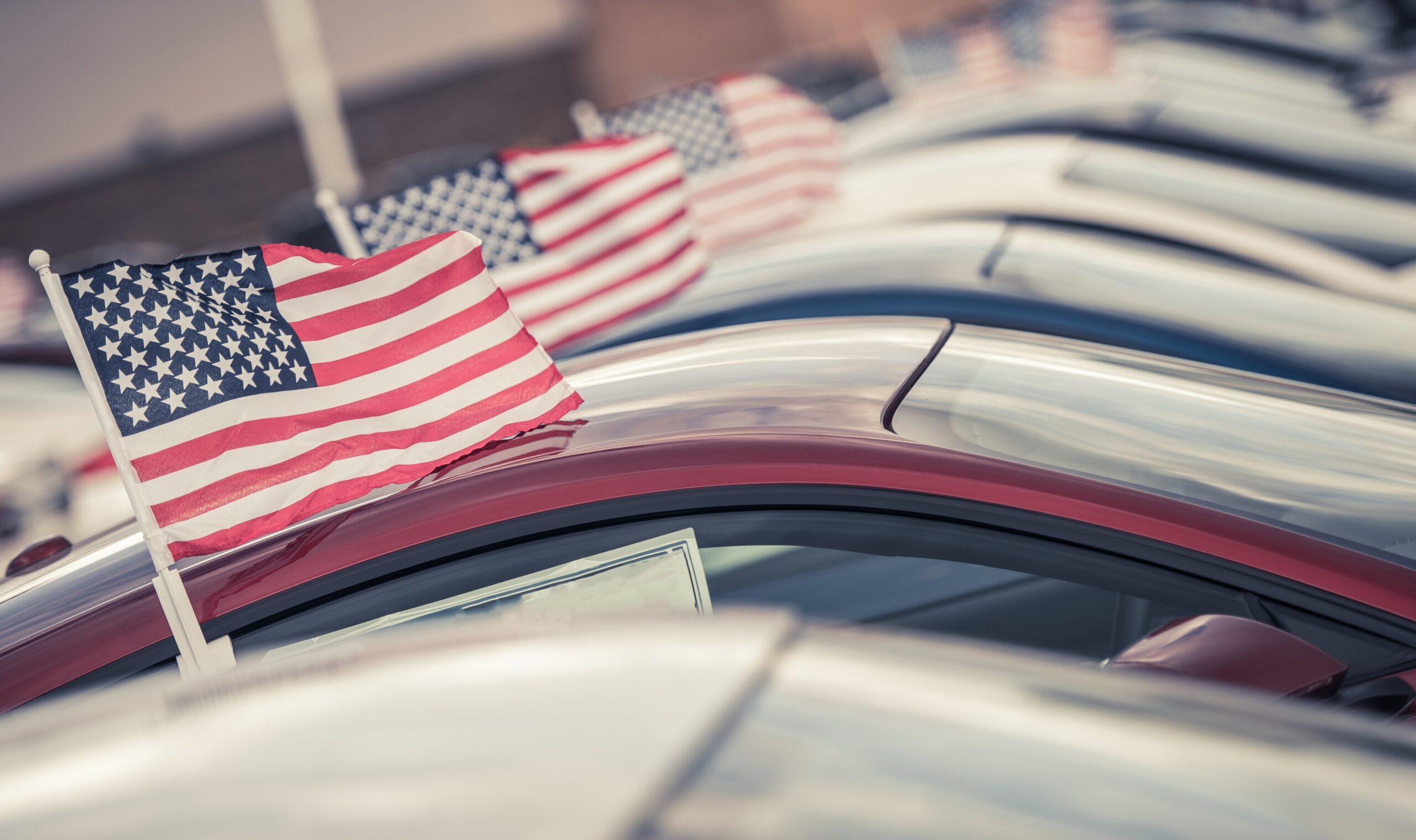American,Made,Cars,Sale,Concept,Photo.,United,States,Economy,And