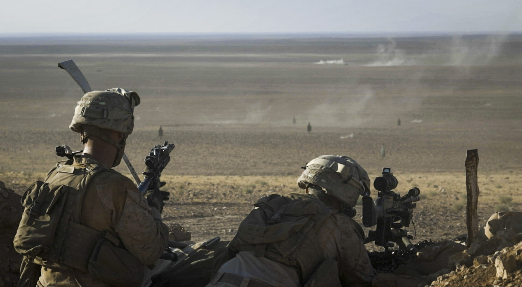 U.S. Marines with SPMAGTF-CR-CC practice company size reinforcement, live fire ranges in Syria