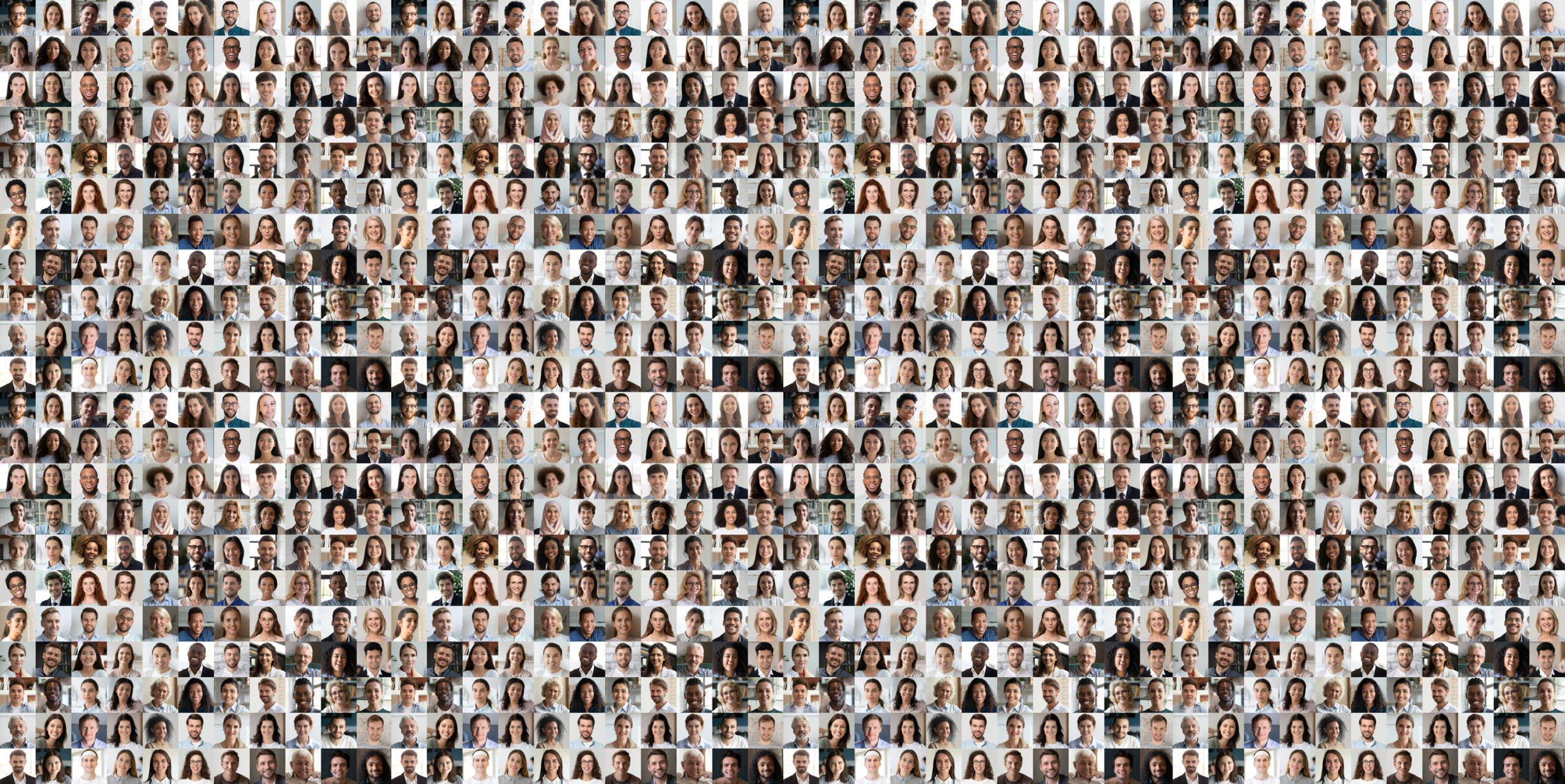 Hundreds,Of,Multiracial,People,Crowd,Portraits,Headshots,Collection,,Collage,Mosaic.
