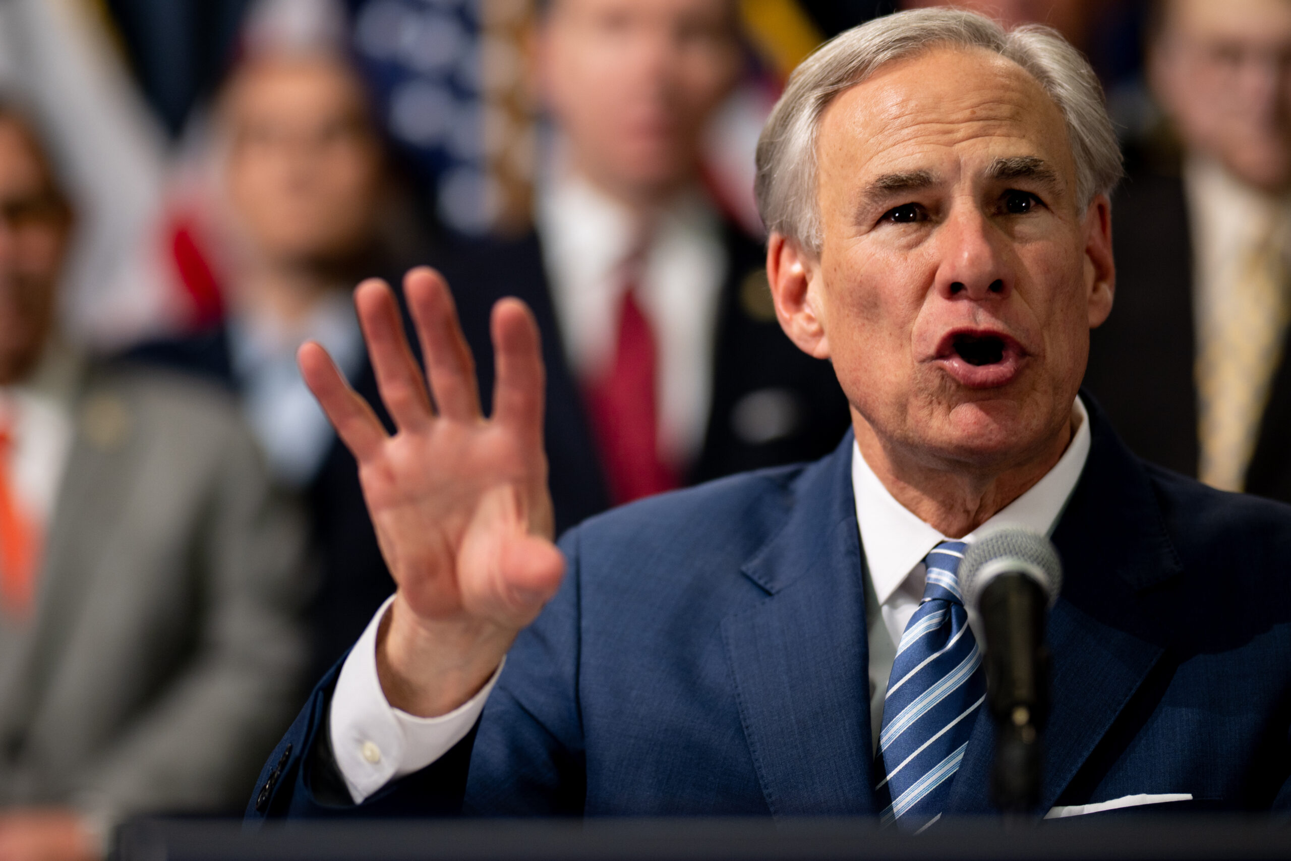 Texas Governor Abbott Holds Border Security Bill Signing At Texas Capitol