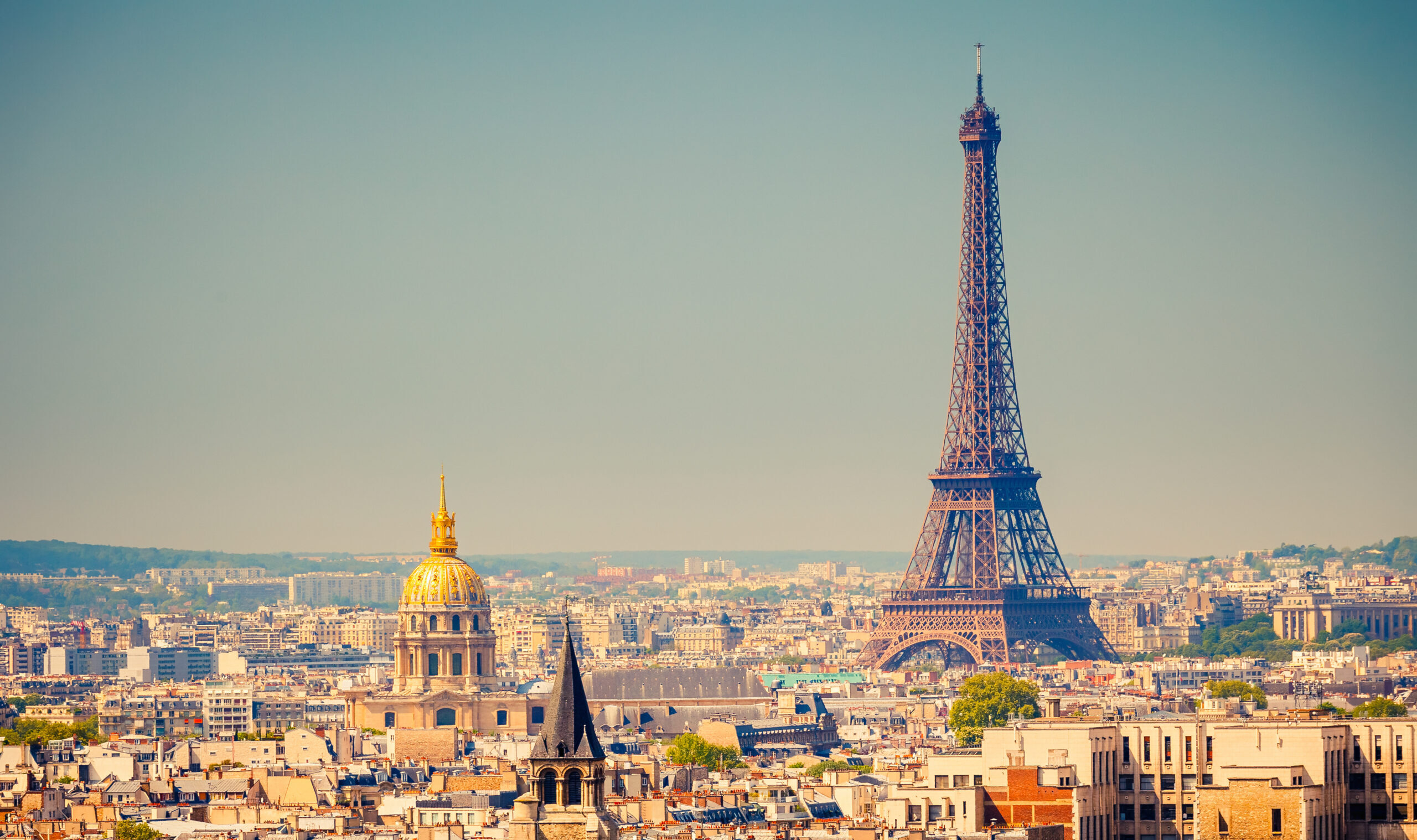 View,On,Eiffel,Tower,,Paris,,France