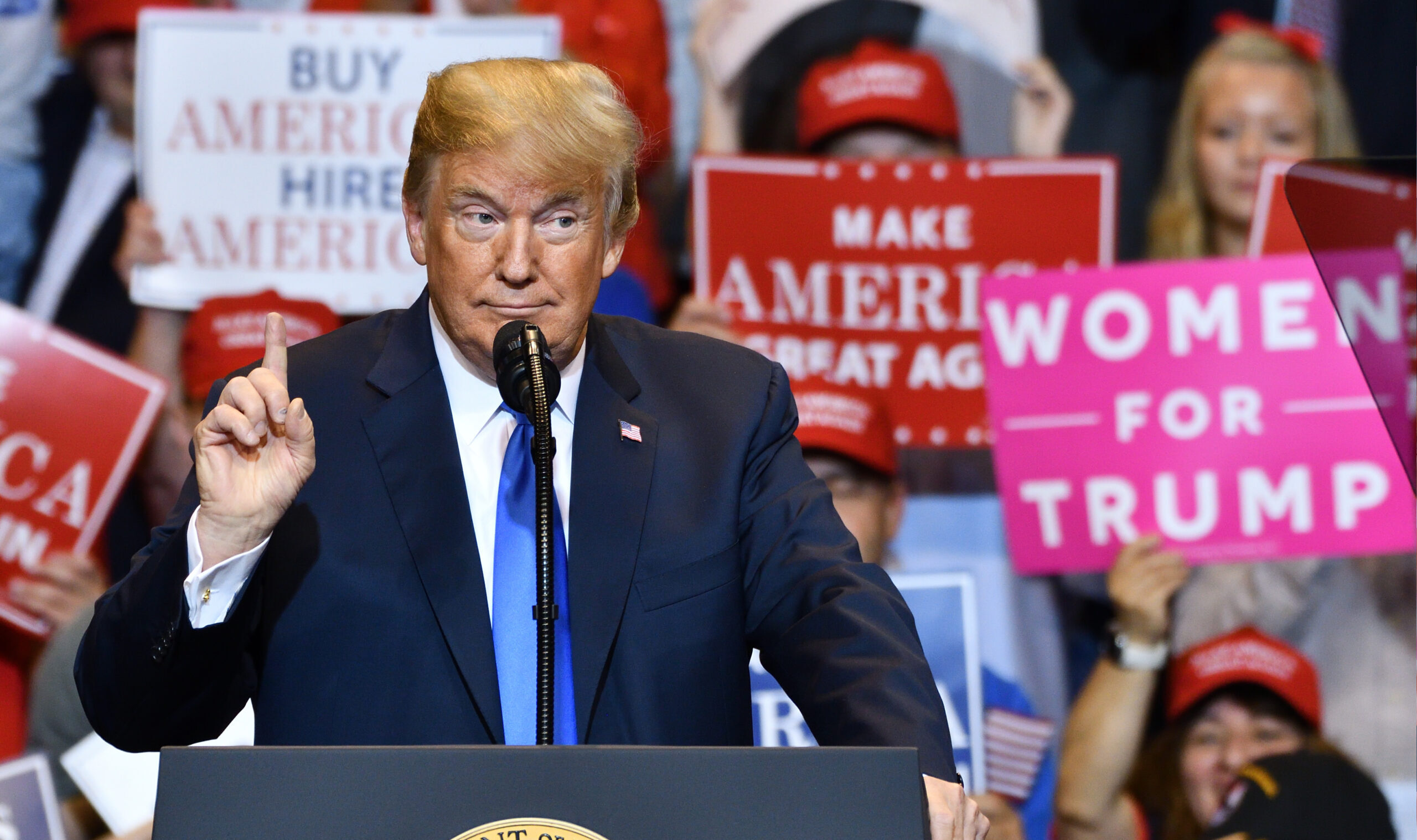 Wilkes-barre,,Pa,-,August,2,,2018:,President,Donald,Trump,With