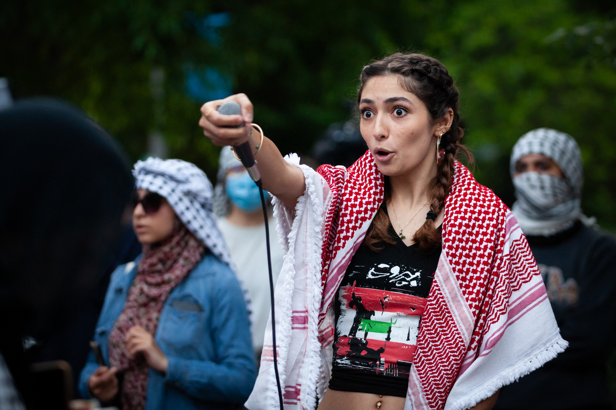 GWU-students-rally-at-site-of-cleared-Gaza-solidarity-encampment