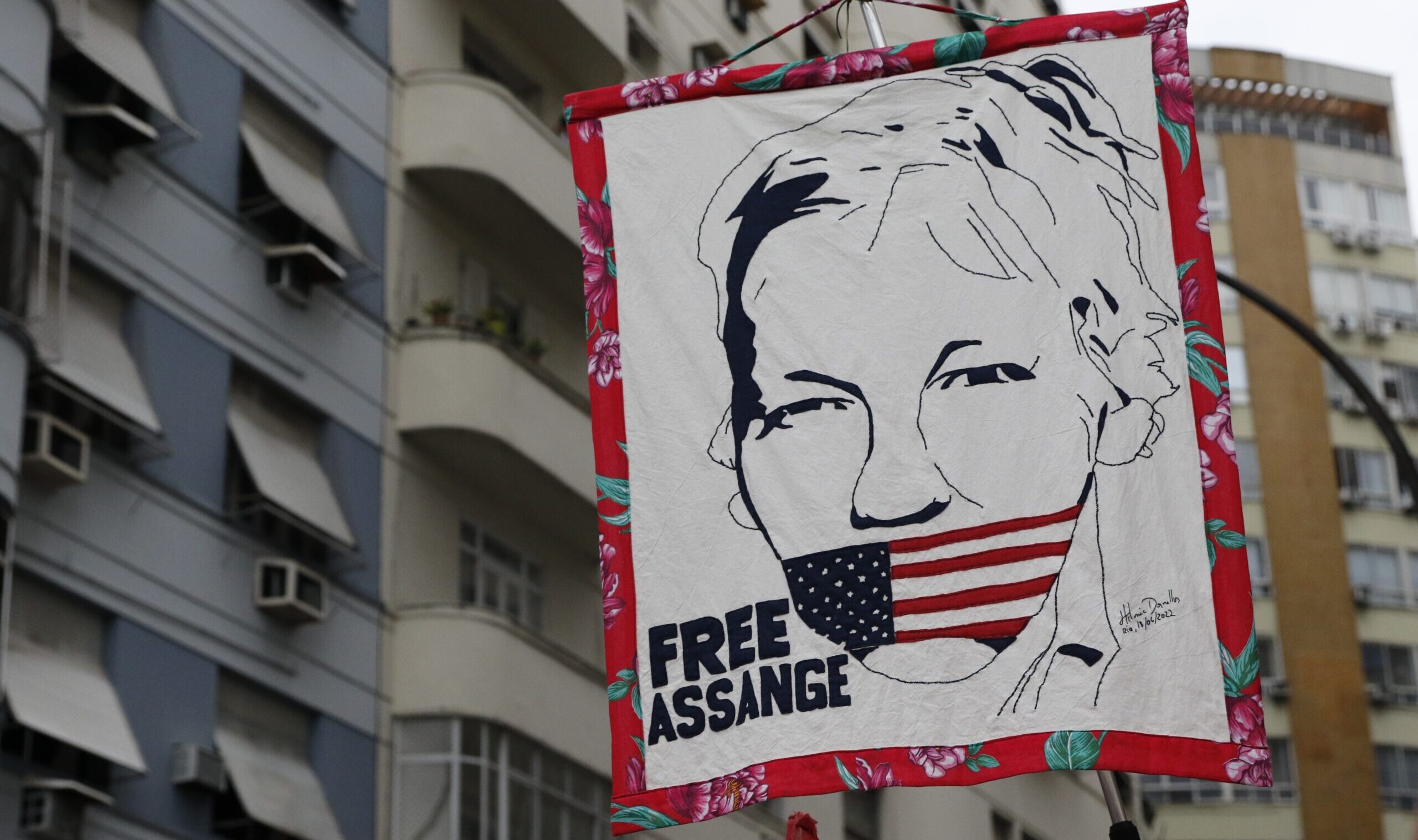 Free,Julian,Assange,Demonstration.,Protesters,Demand,The,Freedom,Of,Julian