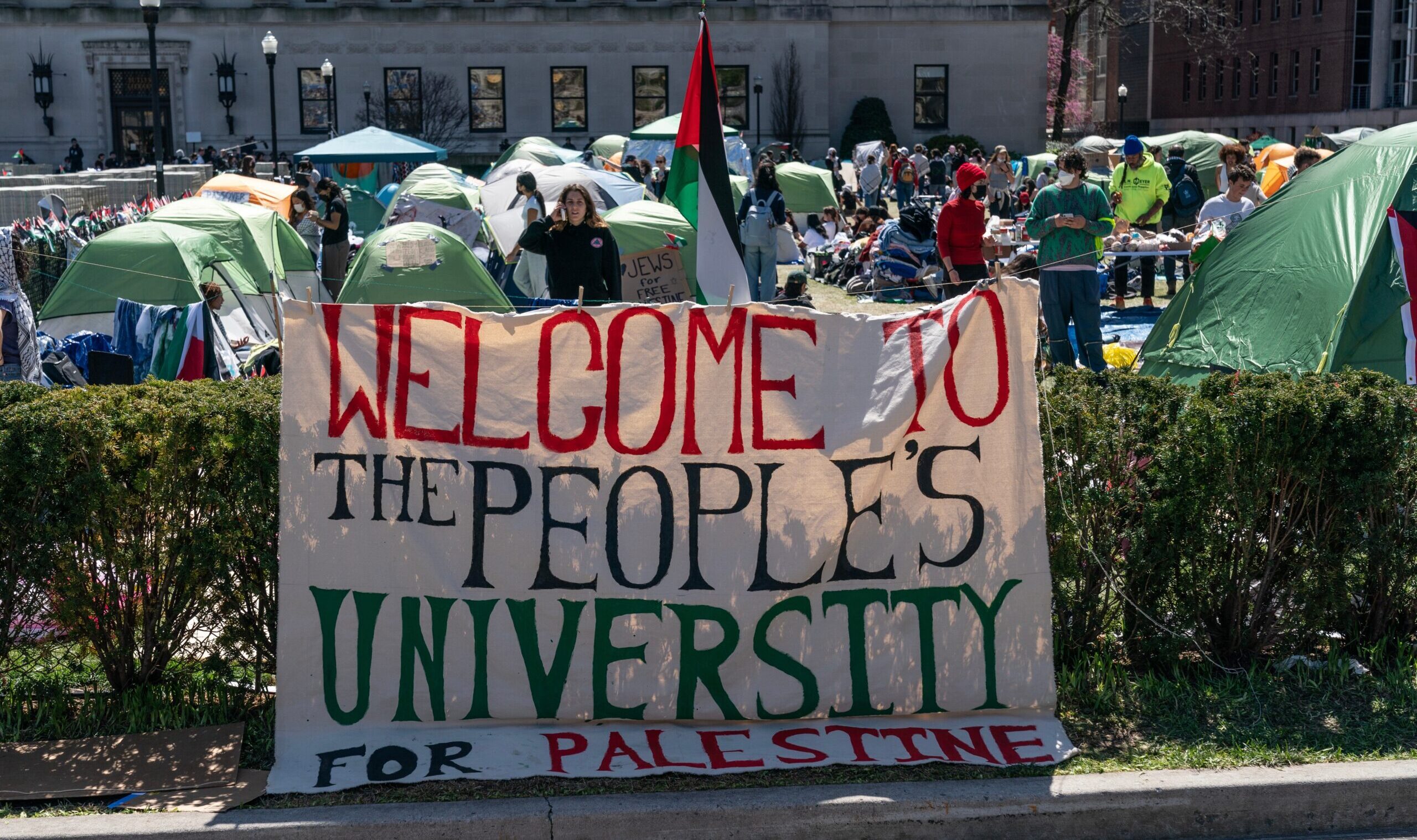 Pro-palestinian,Supporters,Set,Up,A,Protest,Encampment,On,The,Campus