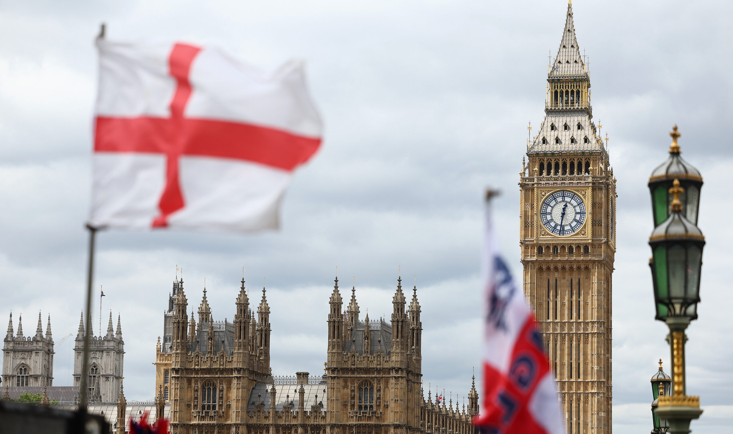 England flag with Big Ben