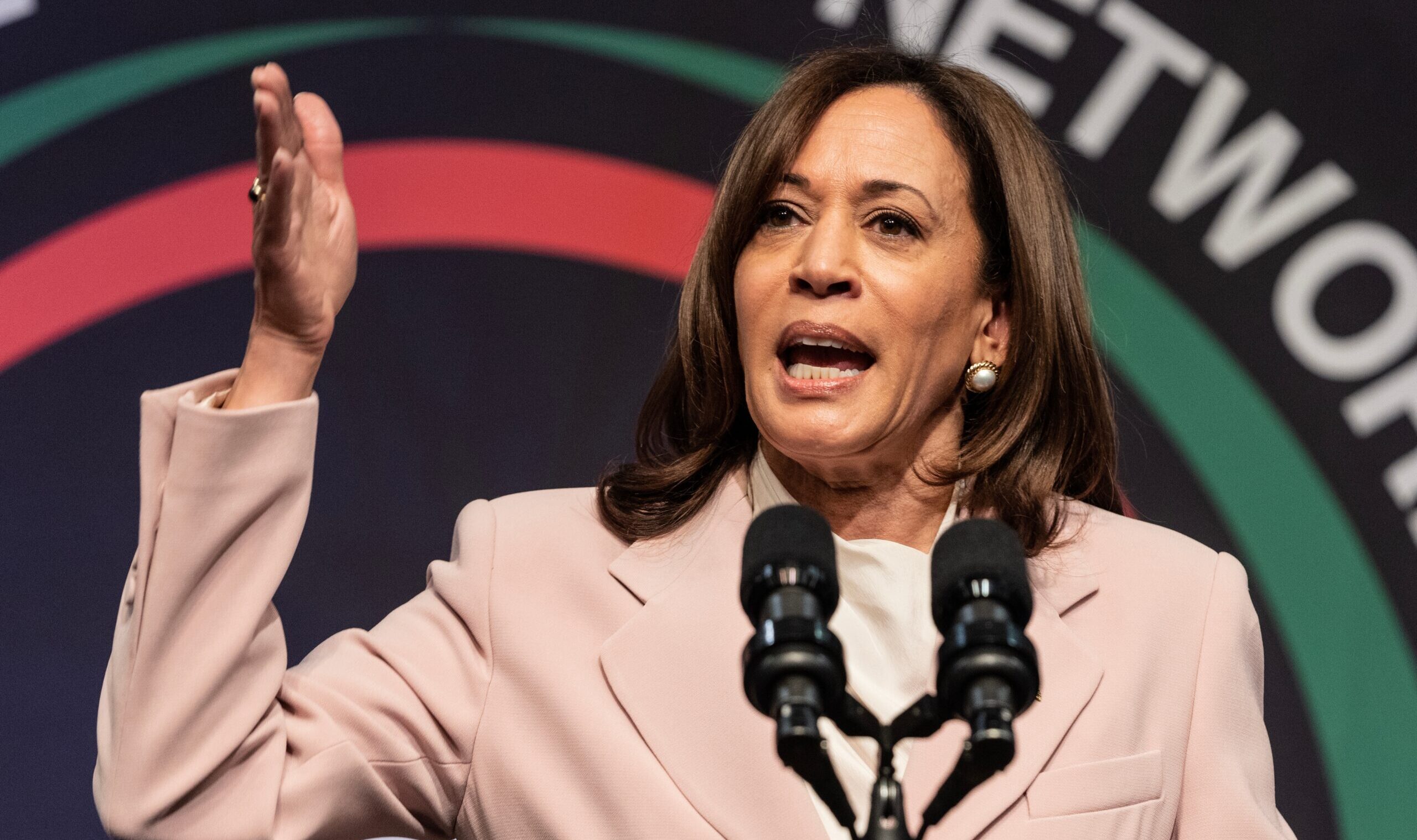 Vice,President,Of,The,Usa,Kamala,Harris,Speaks,During,Nan
