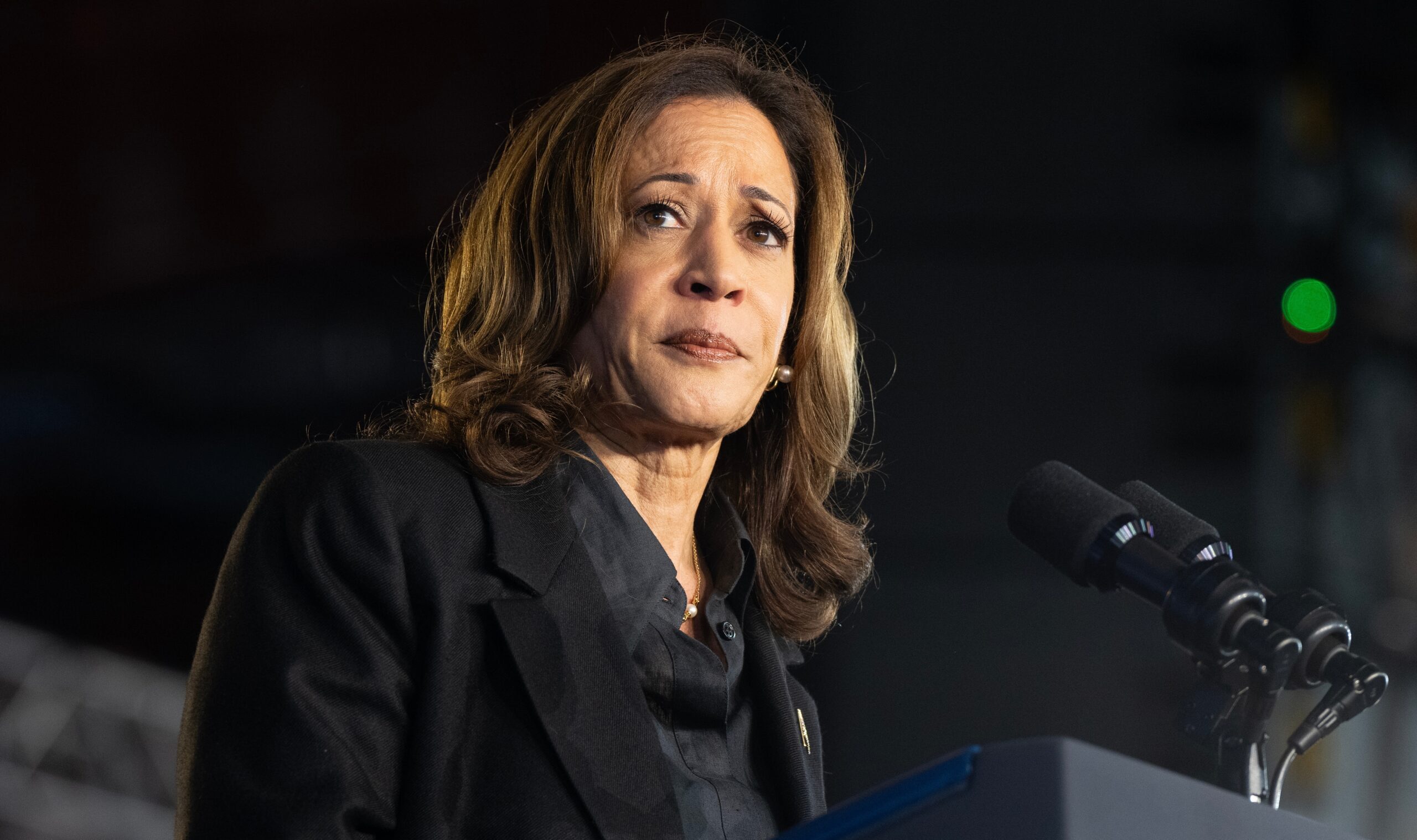 Vice,President,Kamala,Harris,Speaks,On,The,Stage,As,She