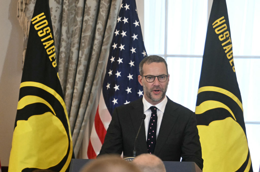 US-DIPLOMACY-PATEL-BOEHLER-HOSTAGES-FLAG