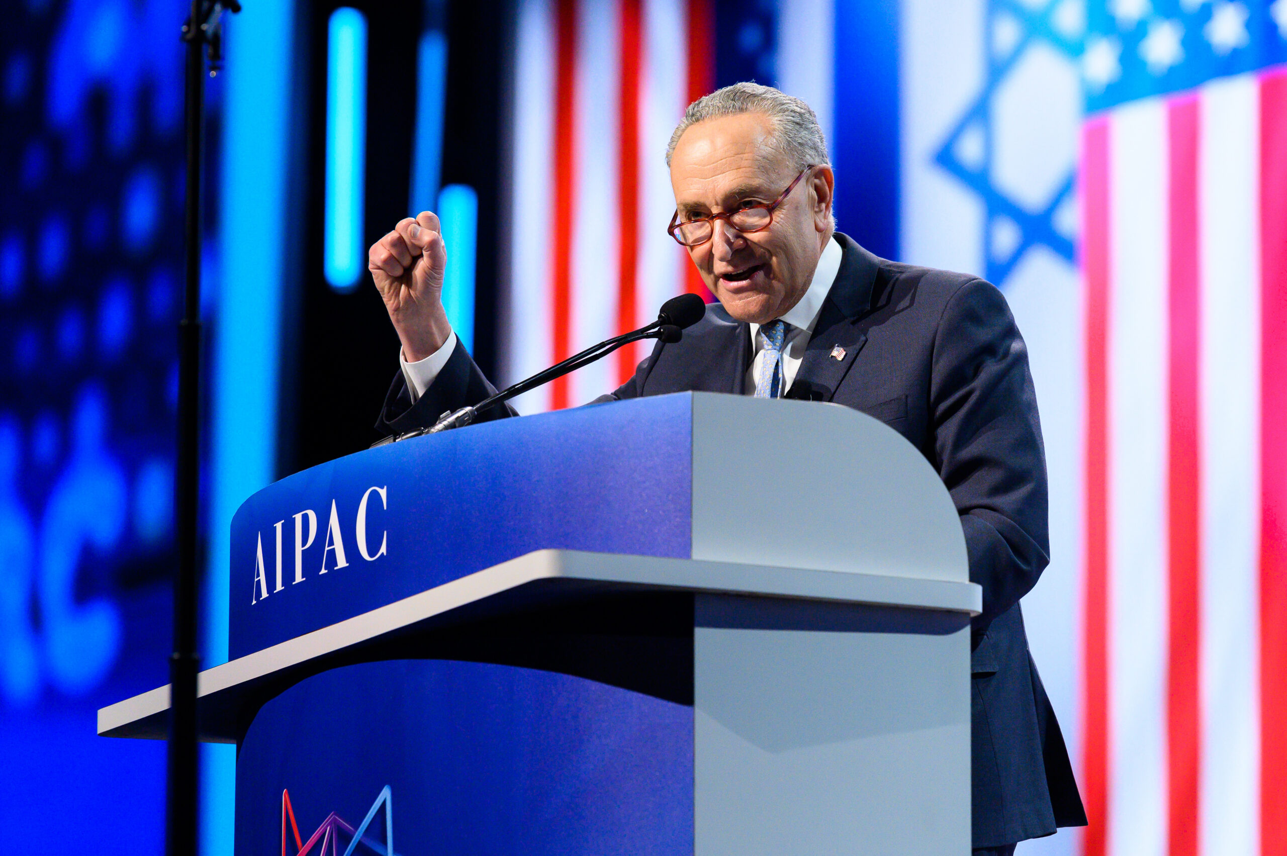 U.S. Senator Chuck Schumer (D-NY) seen speaking during the