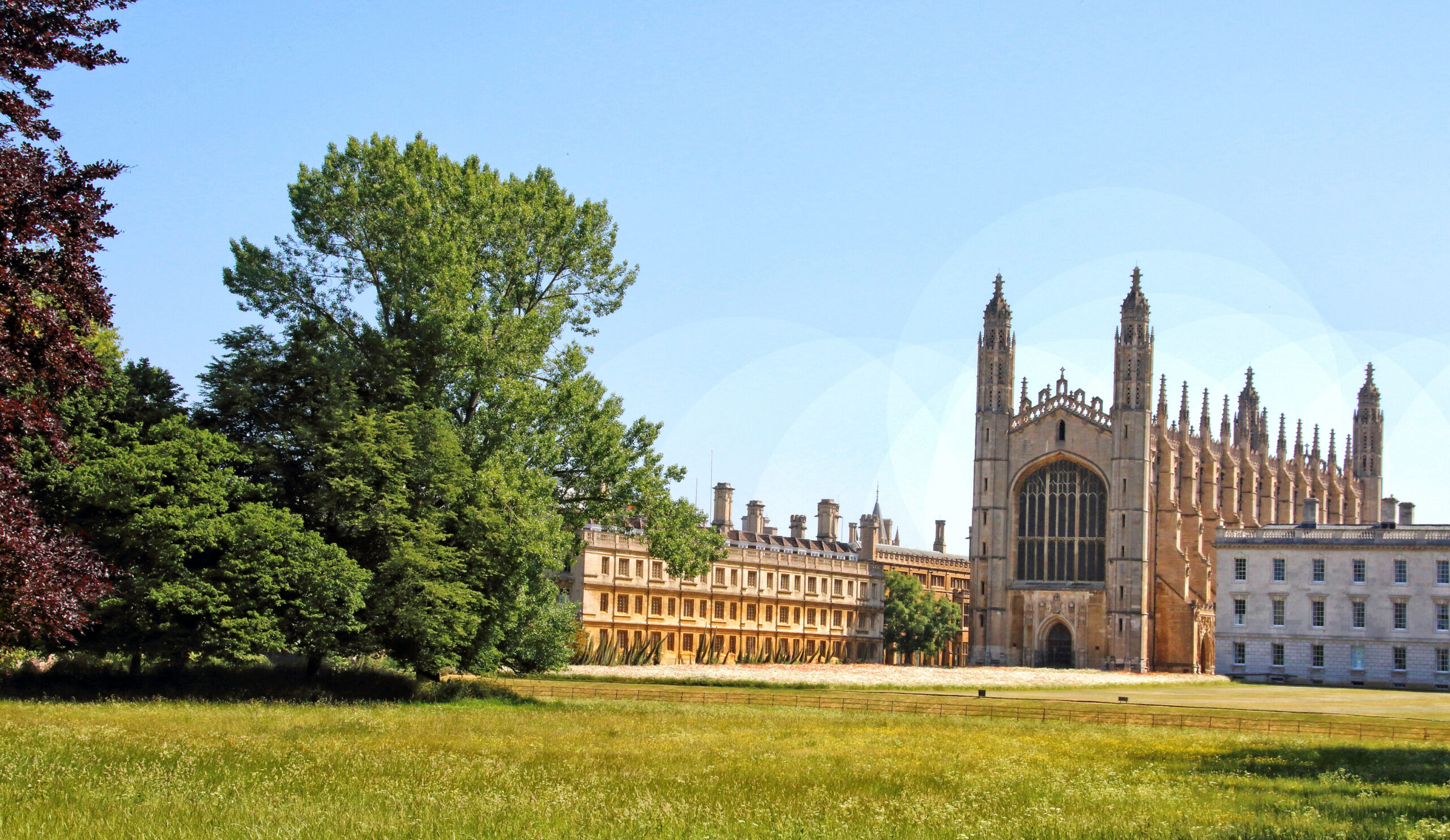 Kings College, Cambridge  is pictured deserted due to the