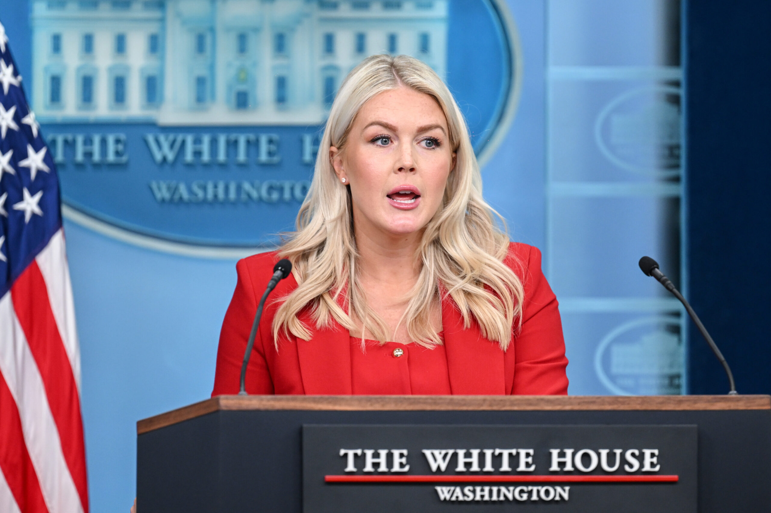 White House Press Secretary Karoline Leavitt holds press briefing