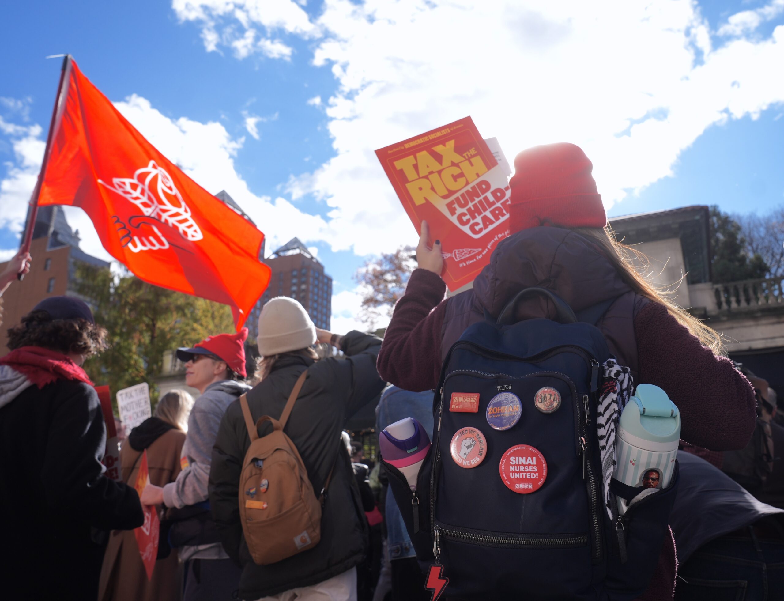 NYC-DSA holds a rally to tax the rich